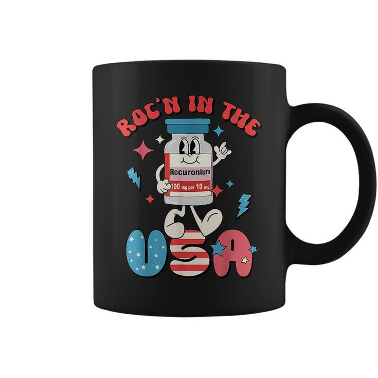Funny Retro Vial Rocn In The Usa Happy 4Th Of July Vibes Usa Funny Gifts Coffee Mug