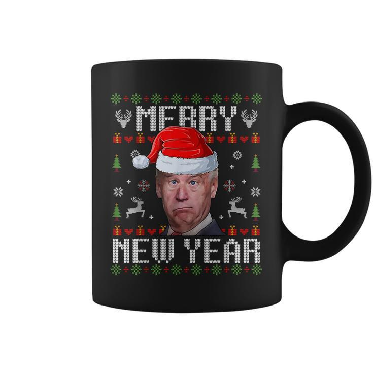 Santa Joe Biden Happy New Year Ugly Christmas Sweater Coffee Mug