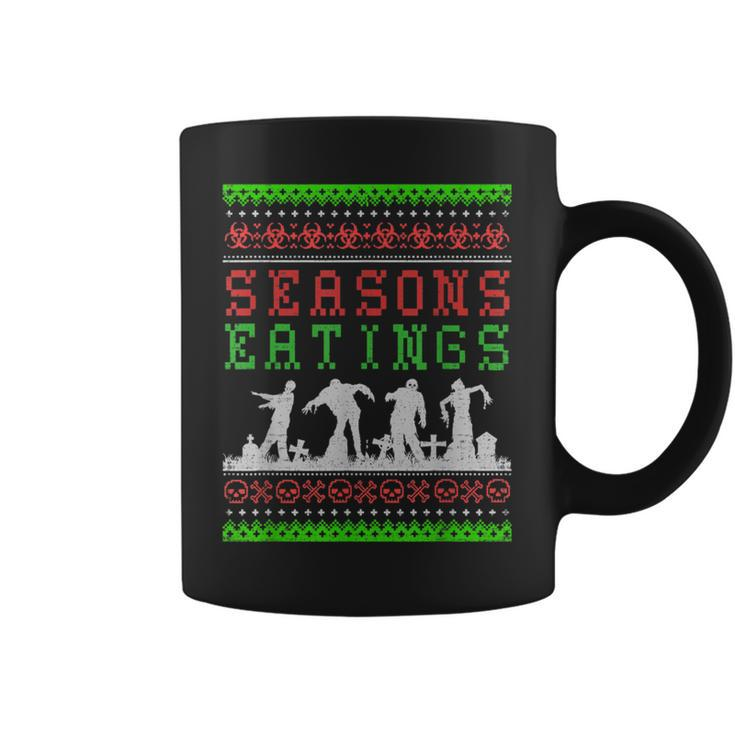 Seasons Eatings Zombie Ugly Christmas Sweater Coffee Mug