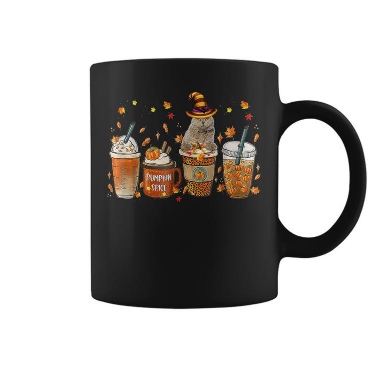 Selkirk Rex Cat Fall Coffee Pumpkin Spice Latte Coffee Mug