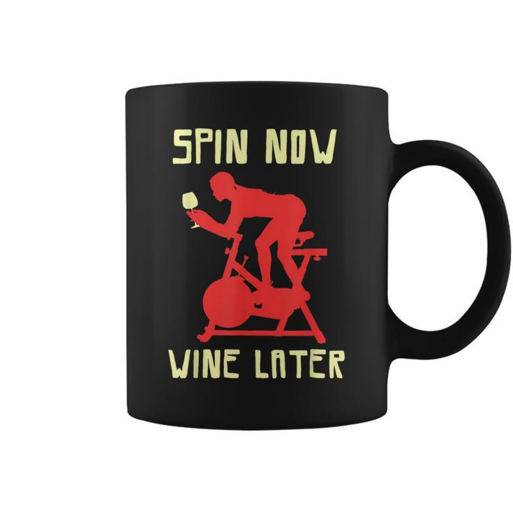 Spinning Class T Spin Now Wine Later Coffee Mug