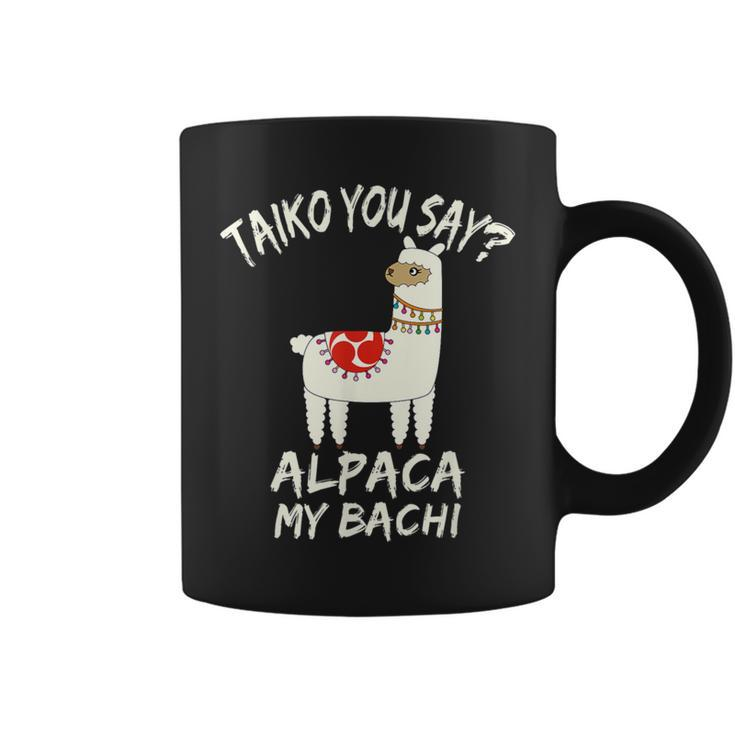 Taiko Alpaca Llama Bachi Pun Practice Group Coffee Mug