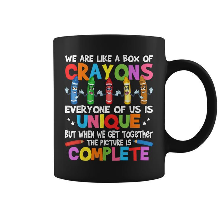 Teacher We Are Like A Box Of Crayons Coffee Mug