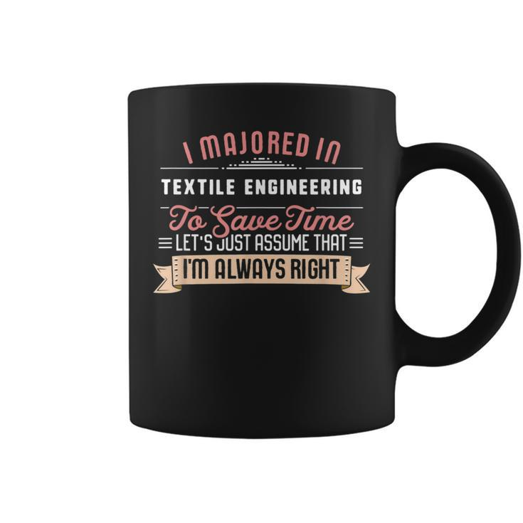 Textile Engineering Major Student Graduation Coffee Mug