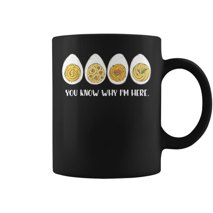 Thanksgiving Dinner Deviled Egg You Know Why Im Here Coffee Mug