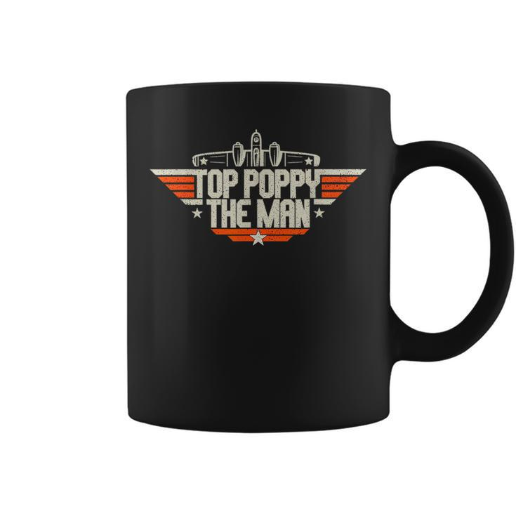 Funny Top Poppy Vintage Grandpa Fathers Day Gift For Mens Grandpa Funny Gifts Coffee Mug