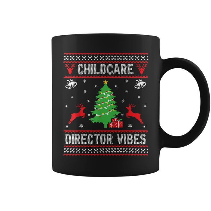 Ugly Christmas Sweaters Childcare Director Vibes Xmas Coffee Mug