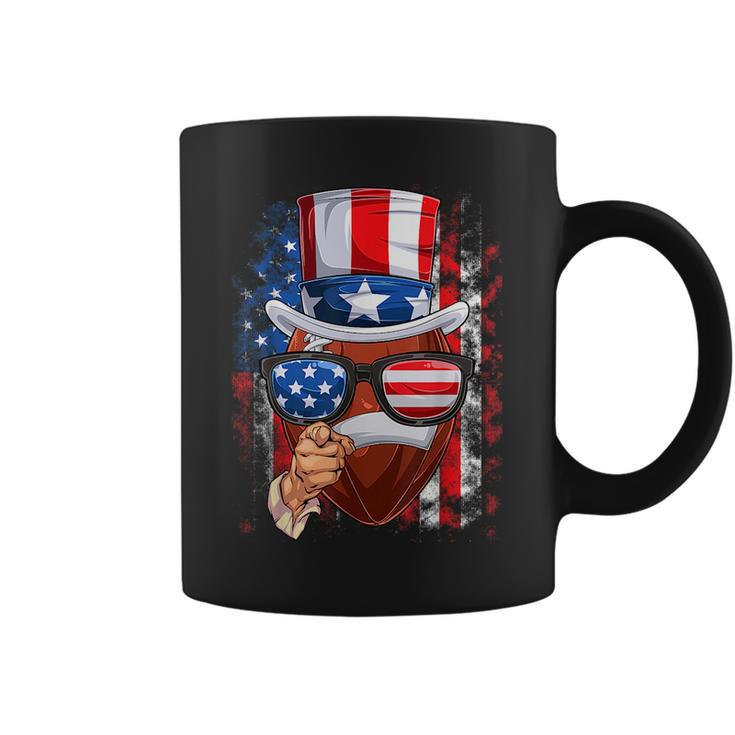 Funny Uncle Sam Football Ball Usa Indepedence Day Men Boys  Coffee Mug