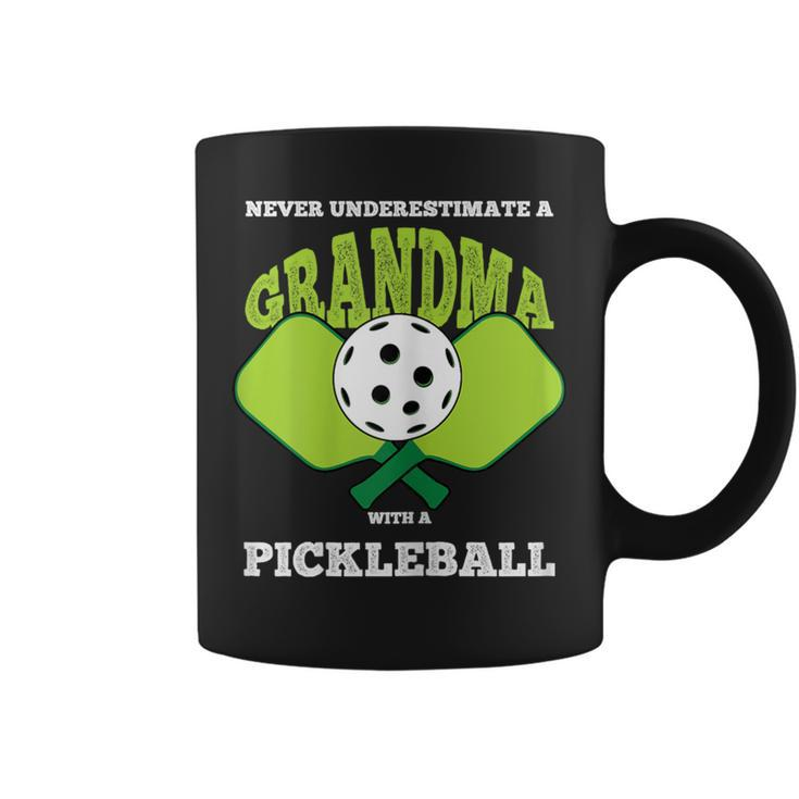 Never Underestimate A Grandma With Pickleball Player Coffee Mug