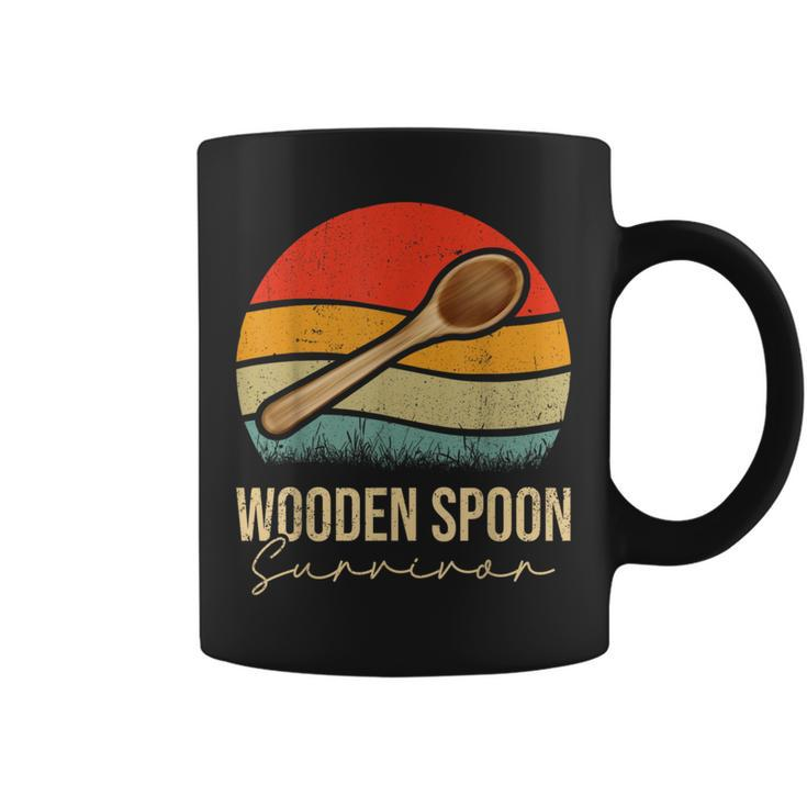 Funny Wooden Spoon Survivor Meme Vintage Retro Coffee Mug