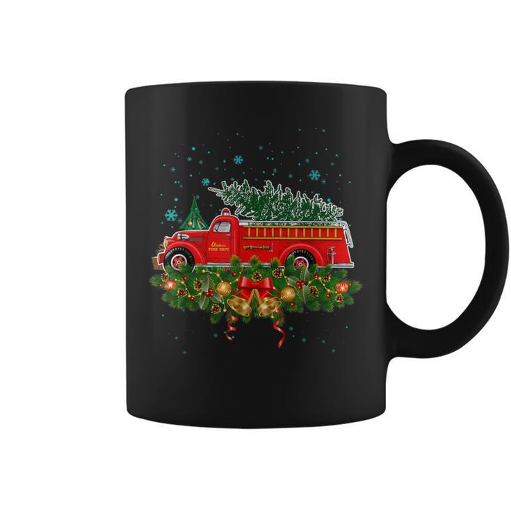 Xmas Lighting Tree Santa Ugly Fire Truck Christmas Coffee Mug