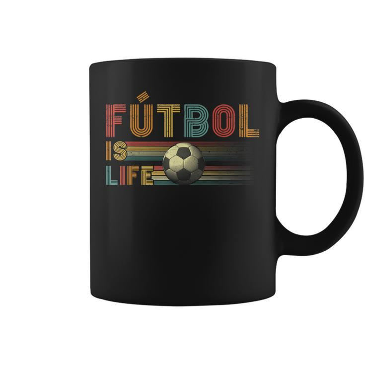 Futbol Is Life Football Lover Soccer Funny Vintage  Coffee Mug