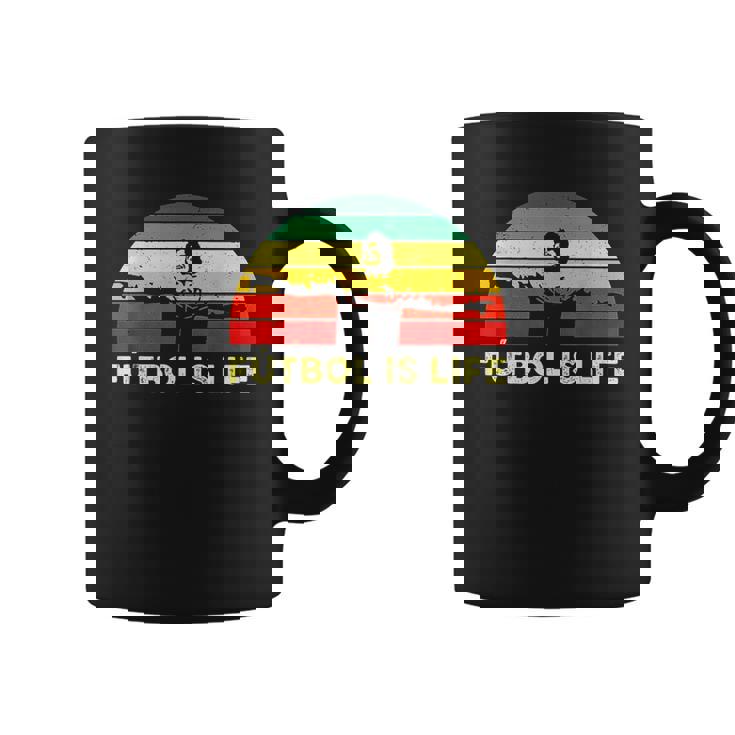 Futbol Is Life Retro Vintage Coffee Mug