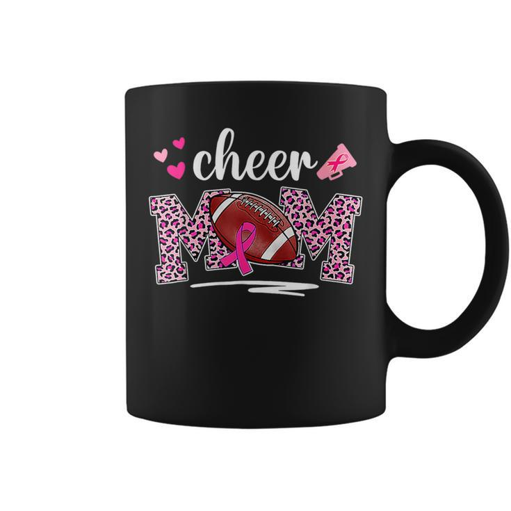 Game Day Football Cheer Mom Pink Leopard Breast Cancer Coffee Mug