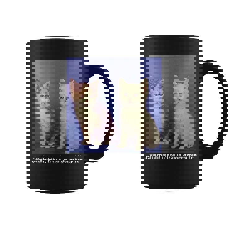 Gaslighting Isnt Real You Crazy BITCH Funny Cat Lover Gifts For Cat Lover Funny Gifts Coffee Mug