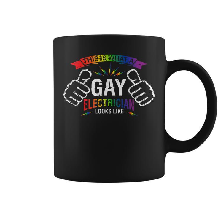 Gay Electrician Pride Rainbow Flag Lgbtq Cool Lgbt Ally Gift  Coffee Mug