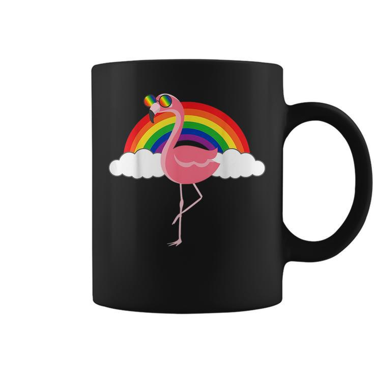 Gay Flamingo Rainbow Pride Flag Lgbtq Cool Lgbt Ally Gift  Coffee Mug