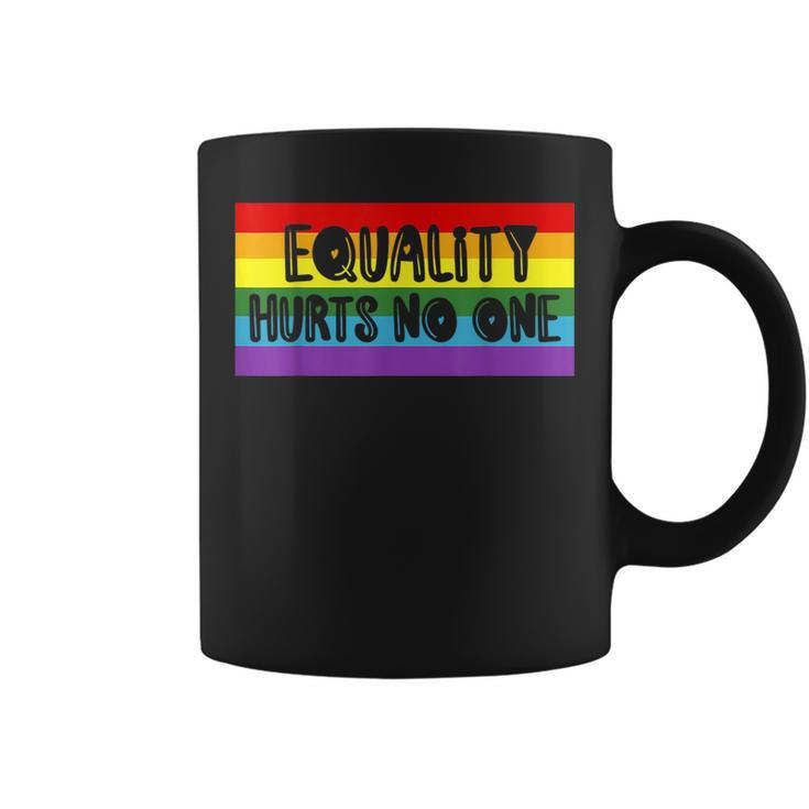 Gay Pride Equality Hurts No One Love Wins  Coffee Mug