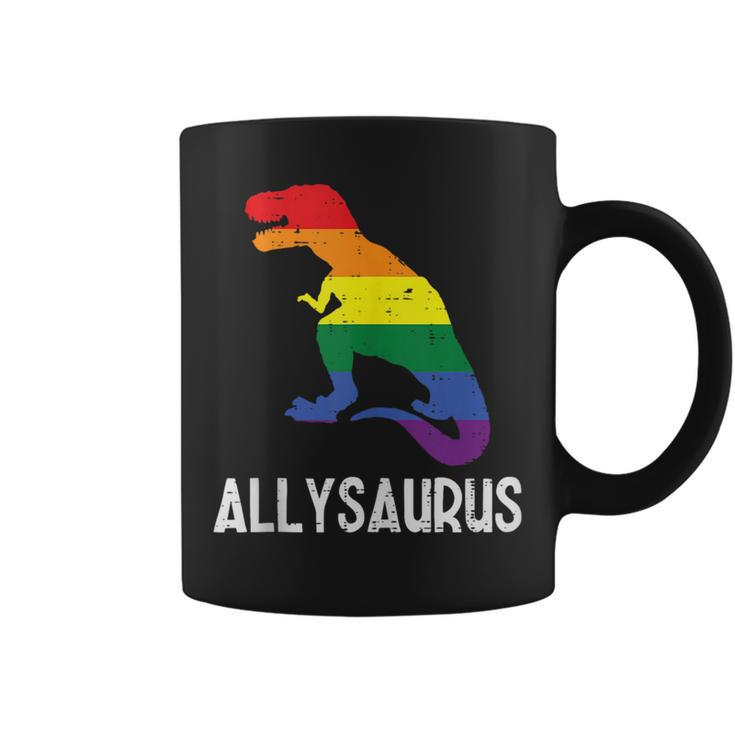Gay Rainbow Dino Trex Ally Saurus Lgbt Flag Boys Toddler Kid  Coffee Mug
