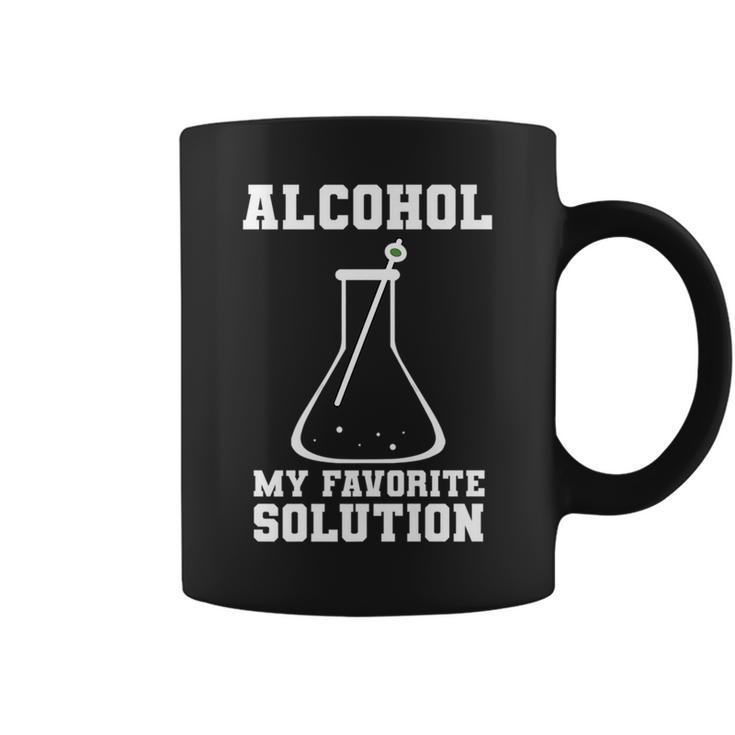 Geeky Chemisty  | Alcohol Is My Favorite Solution Funny   Coffee Mug