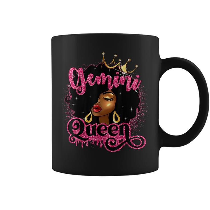 Gemini Queen Birthday Afro Girls Black Zodiac Birthday  Coffee Mug