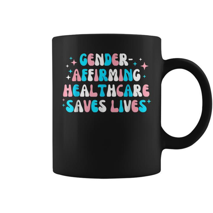 Gender Affirming Healthcare Saves Lives Transgender Pride  Coffee Mug