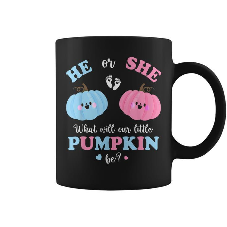 Gender Reveal Party Cute Pumpkin Baby Shower Mom And Dad Coffee Mug