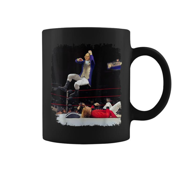 George Washington Wrestling Funny 4Th Of July Independence Coffee Mug
