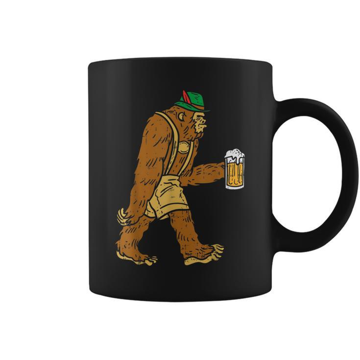 German Bigfoot Sasquatch Beer Lederhose Oktoberfest Coffee Mug