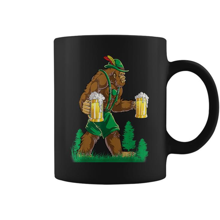 German Bigfoot Sasquatch Lederhose Oktoberfest Costume Coffee Mug