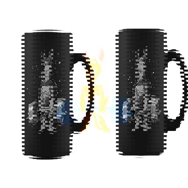 German Shepherd Weightlifting - Mens Standard  Coffee Mug