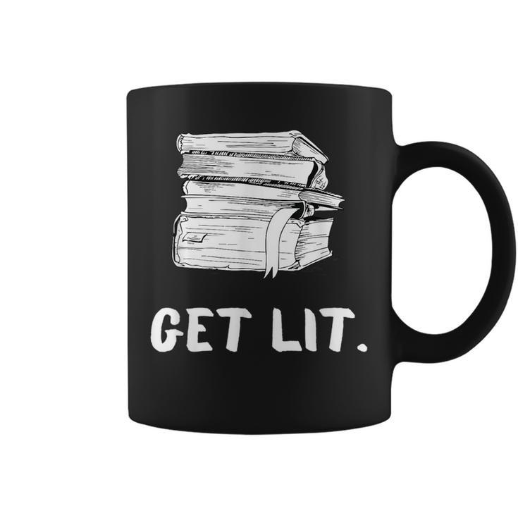 Get Lit Book Funny Book Lover Meme Reading Books Bookworm Reading Funny Designs Funny Gifts Coffee Mug