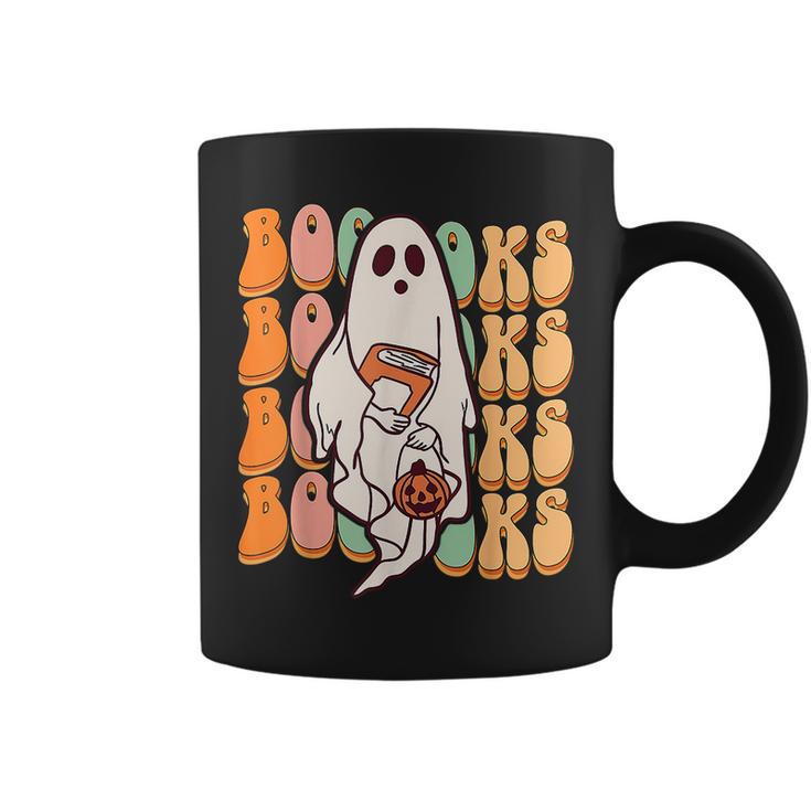 Ghost Book Reading Halloween Costume Teacher Books Lover Coffee Mug