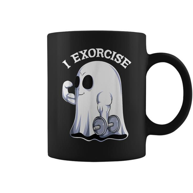 Ghost I Exorcise Gym Exercise Workout Spooky Halloween Coffee Mug