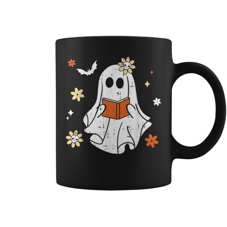 Ghost Reading Book Halloween Costume Teacher Librarian Coffee Mug
