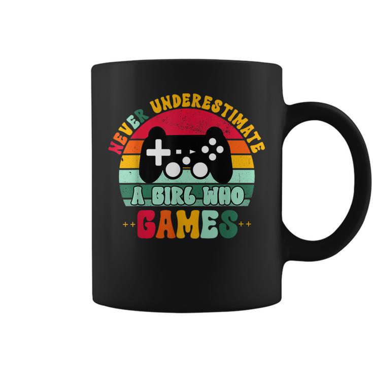 Girls Who Games Never Underestimate A Girl Who Games Coffee Mug