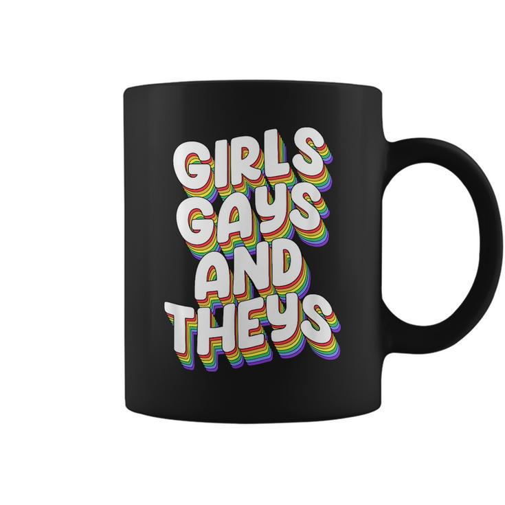 Girls Gays And Theys Lgbtq Pride Parade Ally  Coffee Mug