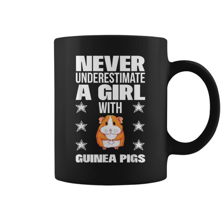 Girls Never Underestimate A Girl With Guinea Pigs Coffee Mug