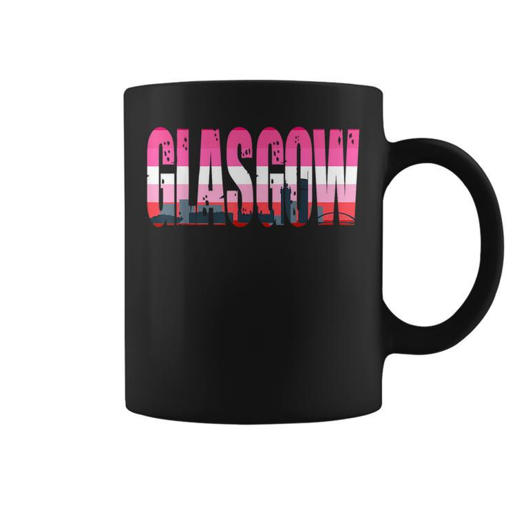 Glasgow Lesbian Flag Pride Support City  Coffee Mug