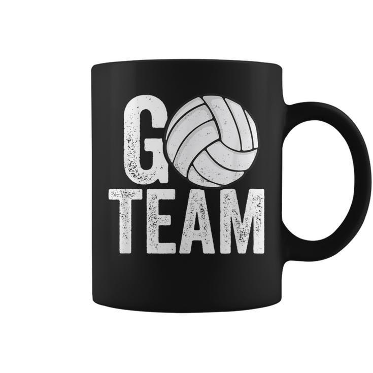 Go Team Volleyball Player Team Coach Mom Dad Family Coffee Mug