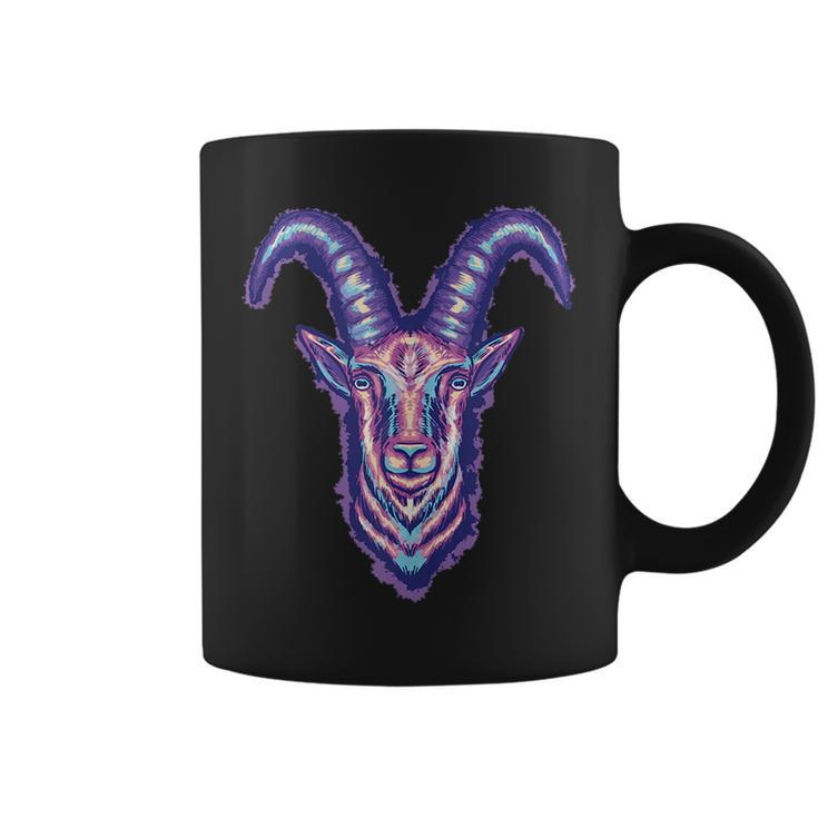 Goat Drawing Horns Scary Creepy  Coffee Mug