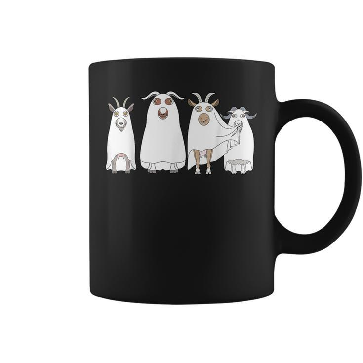Goat Ghost Halloween Farmer Goat Lover Scary Spooky Season Coffee Mug