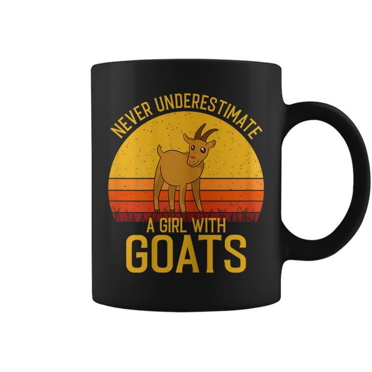 Goat Never Underestimate A Girl With A Goats Coffee Mug