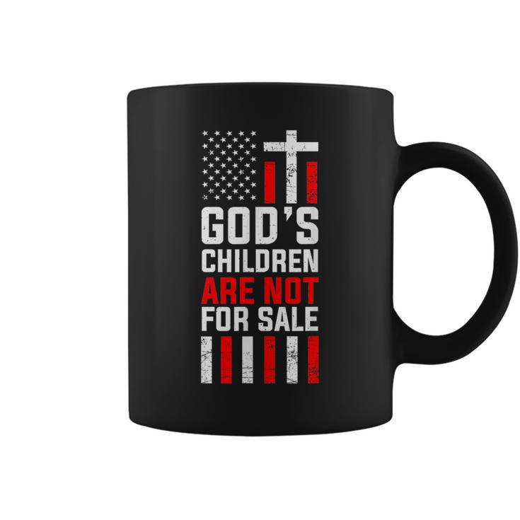 Gods Children Are Not For Sale American Flag Men Women Coffee Mug
