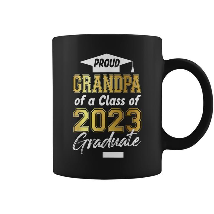 Gold Proud Grandpa Of A Class Of 2023 Graduate  Coffee Mug
