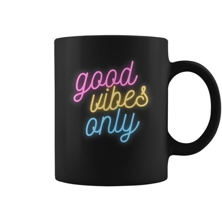 Good Vibes Only Funny Pansexual Pride Gift Lgbtq Pan Flag  Coffee Mug