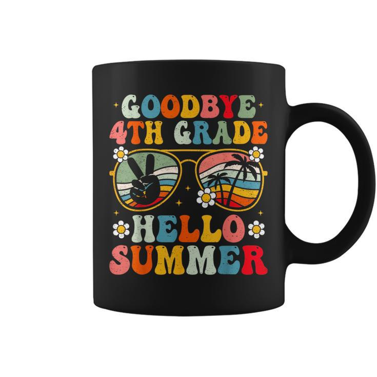 Goodbye 4Th Grade Hello Summer Groovy Fourth Grade Graduate  Coffee Mug