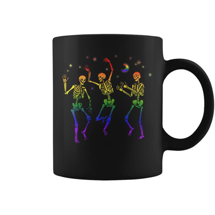 Goth Dancing Skeleton Gay Lesbian Lgbt Pride For Halloween  Coffee Mug