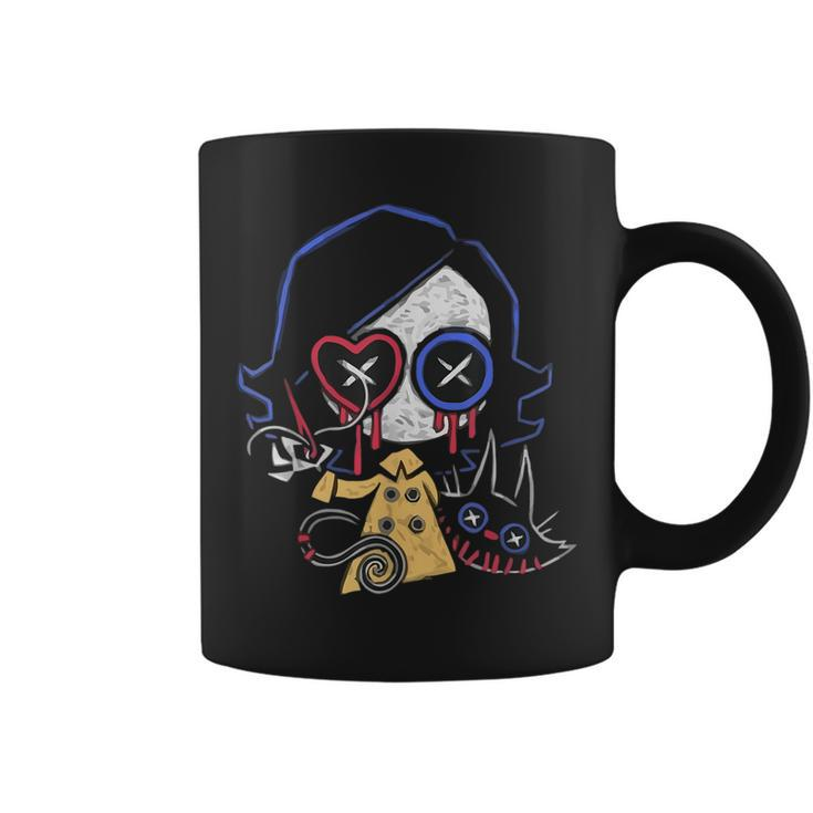 Gothic Clothing All Occult Horror Girl With Cat Creepy Draw Creepy Coffee Mug