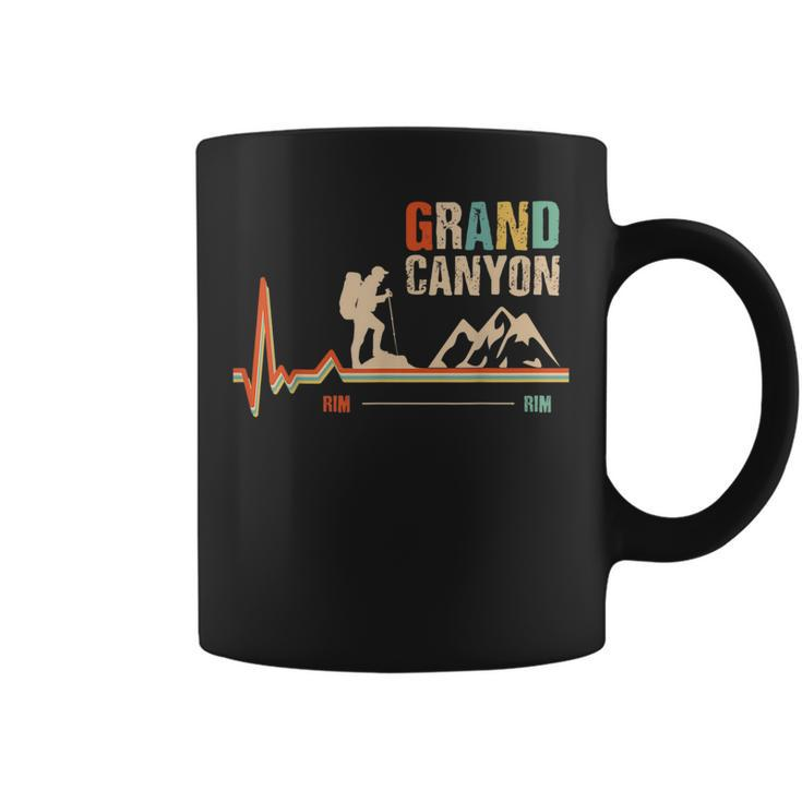 Grand Canyon National Park Rim Rim Retro Hiking Coffee Mug